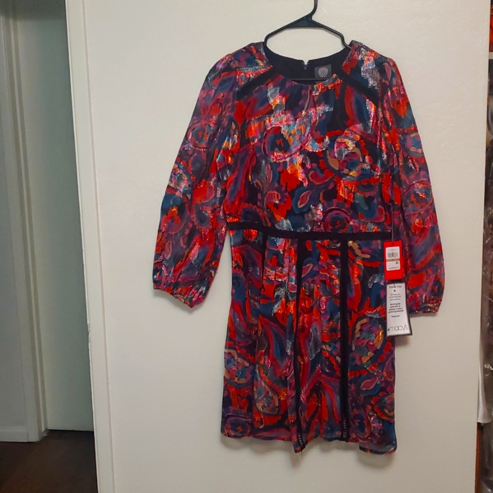 Vibrant Multicolor Long Sleeve Dress